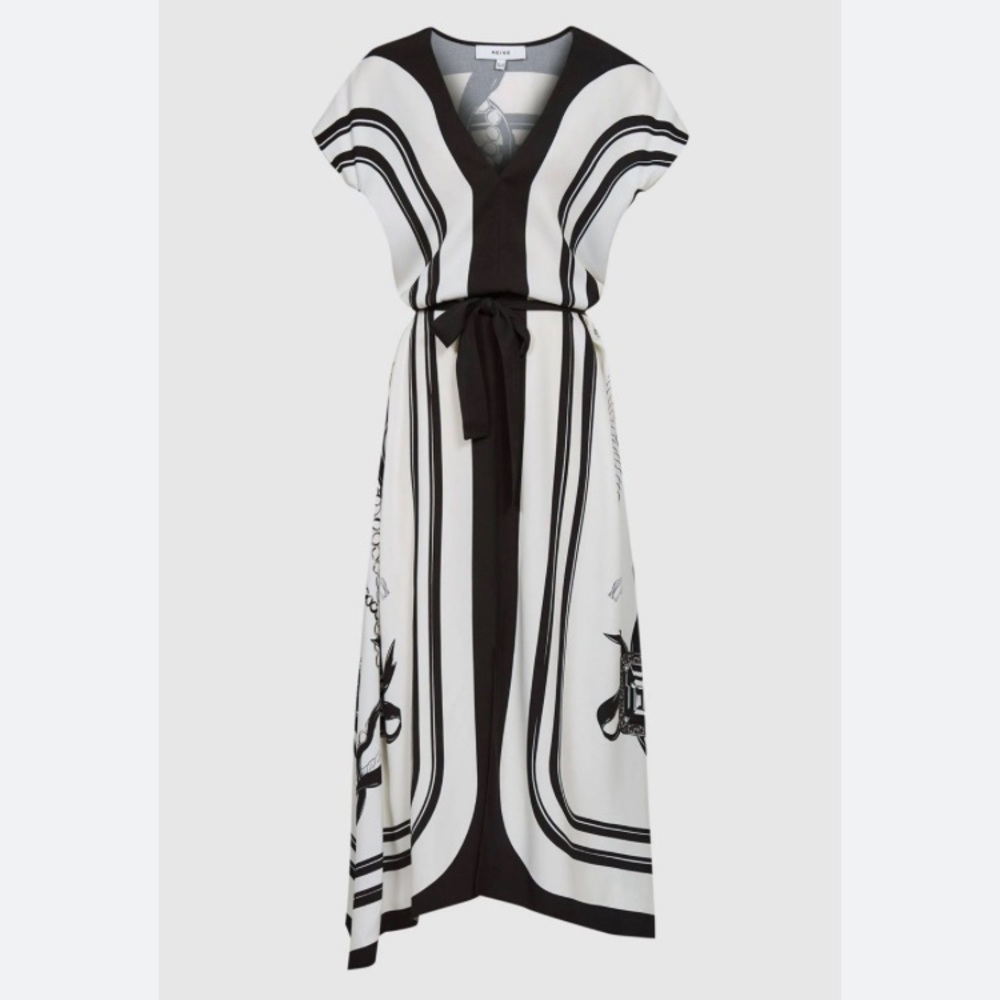 Reiss Black and White Maxi Dress - Picture 4 of 8